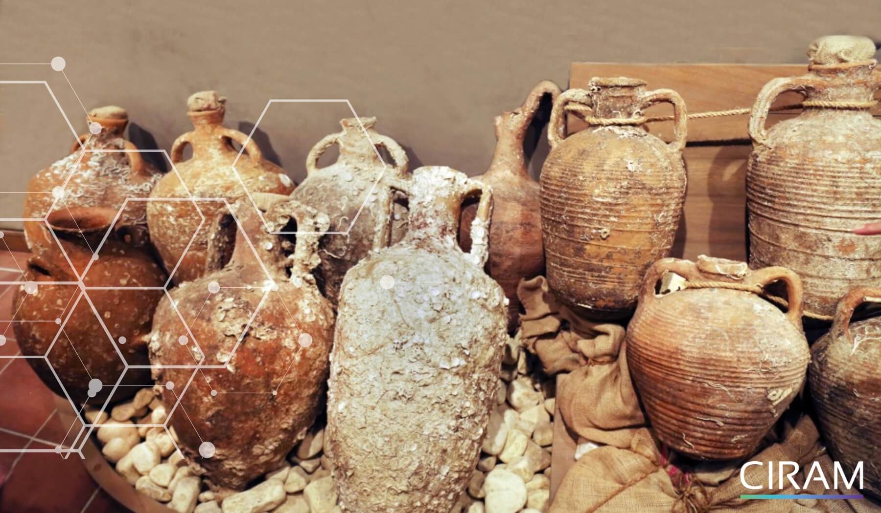Ancient amphorae made of ceramic