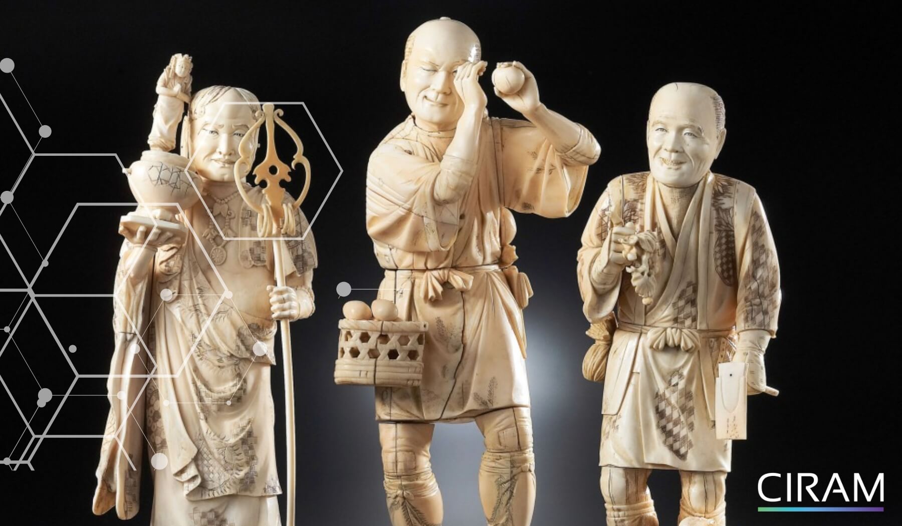 Ivory sculpture of human figures