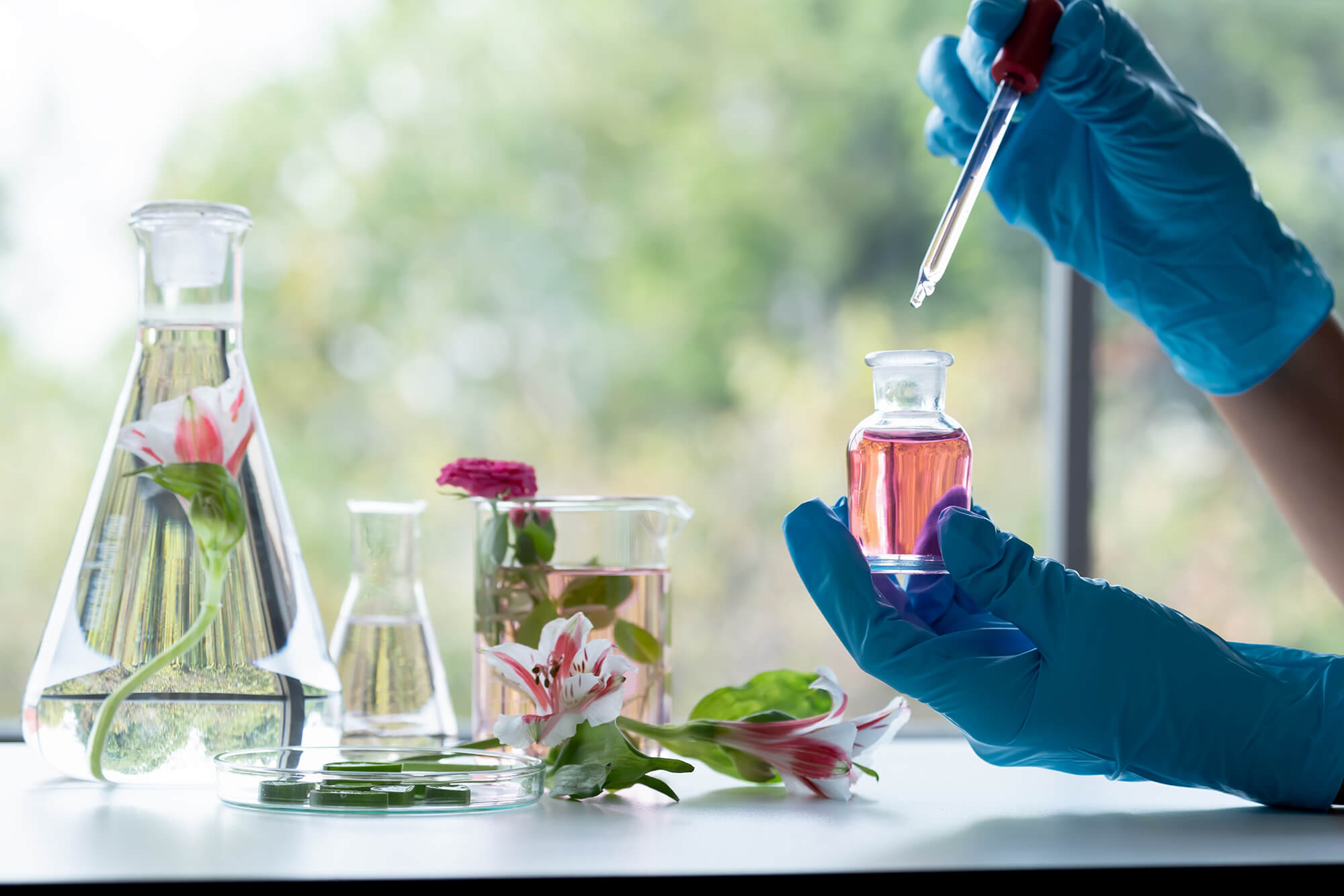Echantillons de produits cosmétiques pour analyse