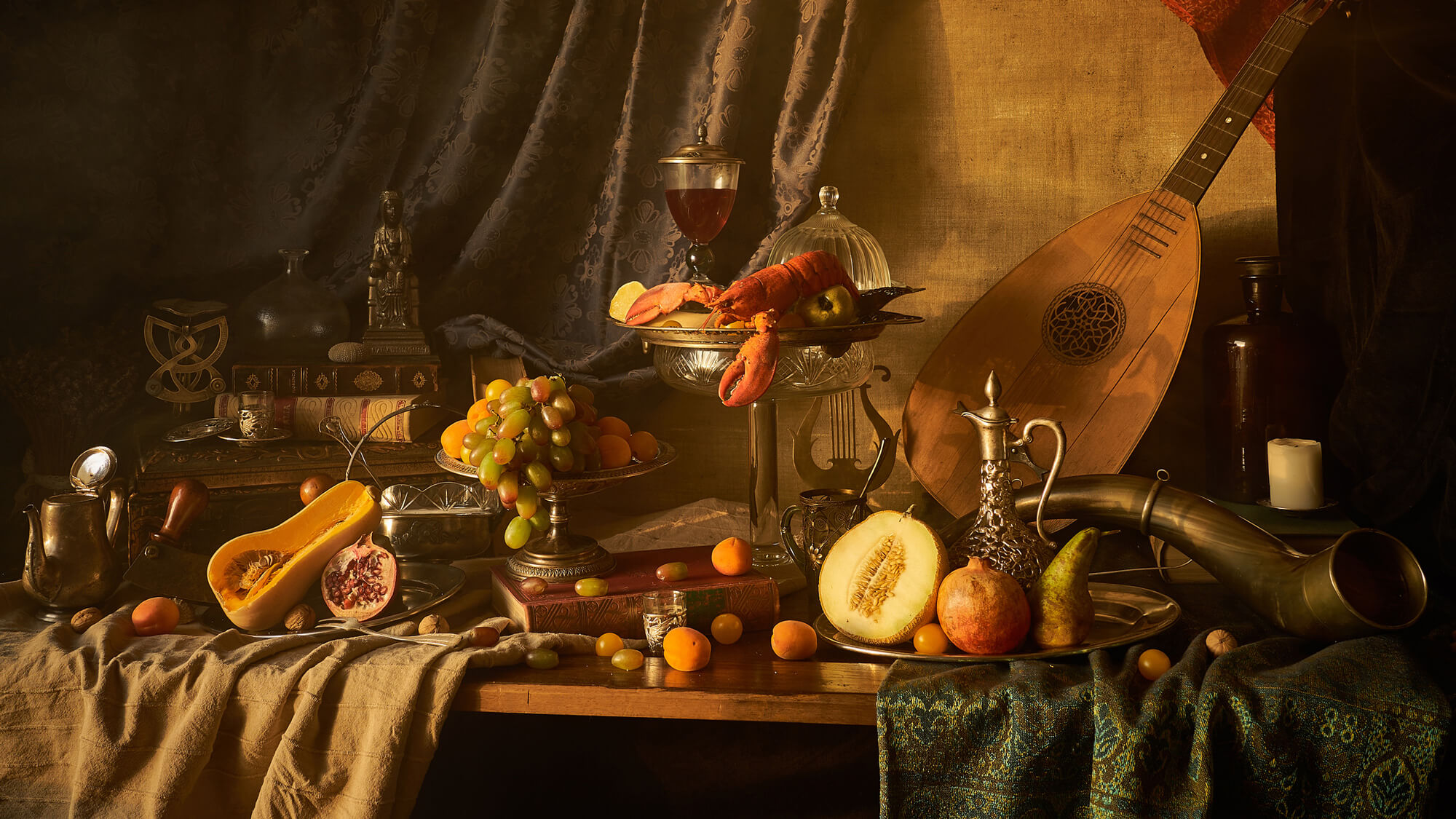 Still life painting evaluated for artwork conservation and condition analysis