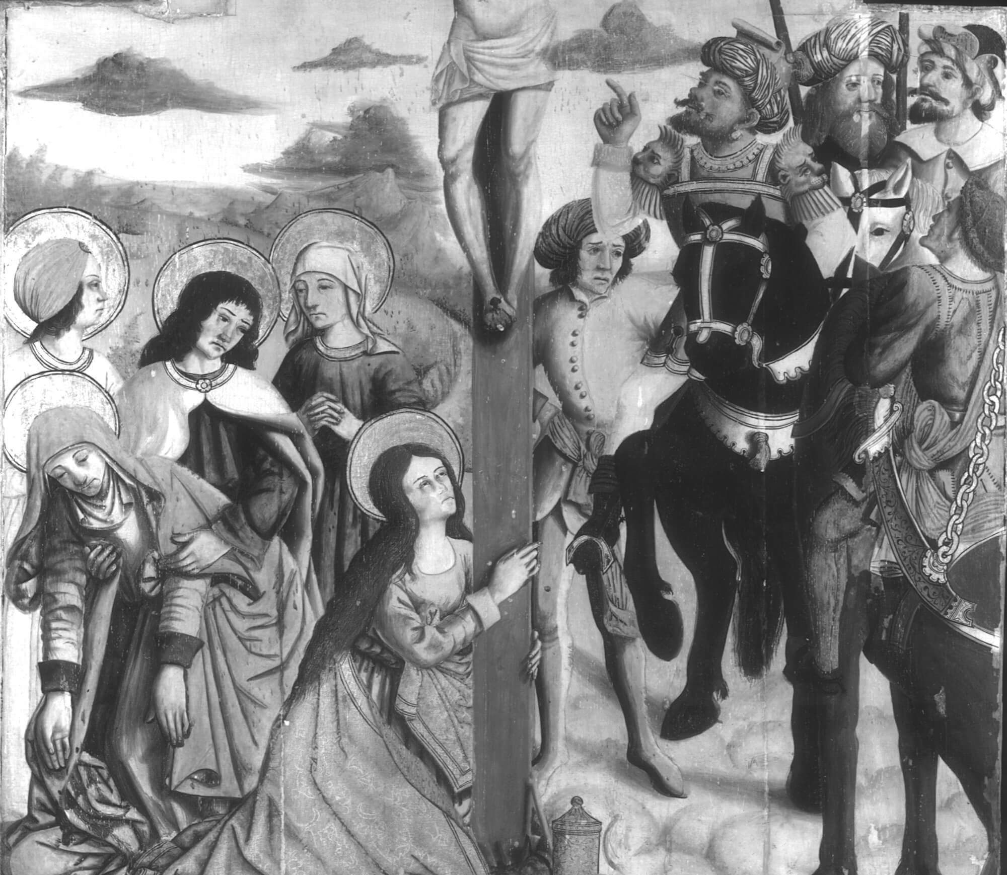 Infrared image of a painting used for optical imaging analysis